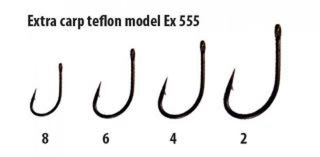 Háčky Extra carp teflon série Ex 555 vel. 8